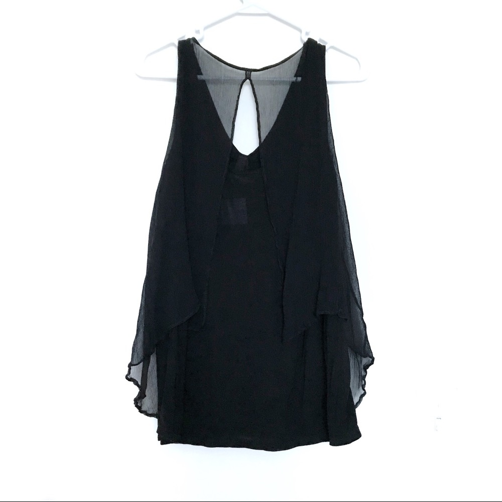 Club Monaco Adriana Eyelet Tank in Black Med NWT - Picture 3 of 4